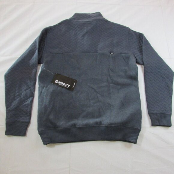Hooey Men's Quarter 1/4 Snap Stevie Quilted Pullover - Blue - Picture 2 of 3